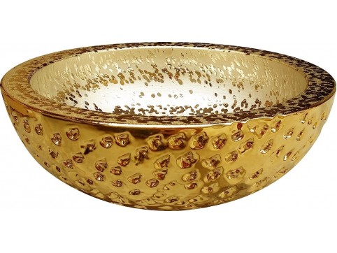 Раковина  керамическая накладная SantiLine SL-7009,цвет золото